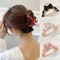 【Free Shipping】สไตล์เกาหลีแฟชั่น Bowknot Claws คลิปผมโลหะผสม Gold Shark Hairpin Elegant Headdress สำหรับผู้หญิงอุปกรณ์เสริมผม Gifts