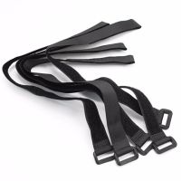 10pcs Black Reusable Nylon Self Adhesive Hook and Loop Cable Cord Ties Tidy Straps  TV Organiser 45/60/80/100cm Length 2cm Width Furniture Protectors