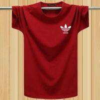 Adidas เสื้อยืดแฟชั่นฤดูร้อนของผู้ชาย,เสื้อลำลองแขนสั้นผ้าคอตตอนแท้แนวสปอร์ต