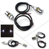 2x Chrome Motorcycle LED Lamp License Plate Light For Kawasaki For Honda For Suzuki For Harley For BMW For Ducati For Yamaha