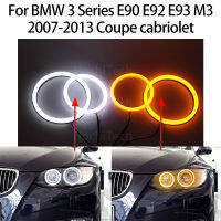 Switchback ผ้าฝ้ายไฟ LED Angel Eye Dual สีขาว Amber สำหรับ BMW 3 Series E92 E93 M3 2007-2013 Coupe Cabriolet