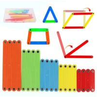 Montessori Magnetic Block Math Toys Plastic Magnetic Splicing Strip Polygon Learning Teaching Aids Educational Toys For Children