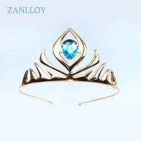 【CW】ZANLLOY Children Blue Shiny Crystal Princess Prom Crown Girls Party Hair Comb And Birthday Jewelry Gift