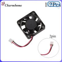 CHARMHOME 1/2pcs แล็ปท็อป มินิ แบบ 2 ขา 40mm x 10mm ระบบซีพียู ฮีทซิงค์ DC Brushless Fan พัดลมคอมพิวเตอร์ขนาดเล็ก 4010 12V คูลลิ่งคูลเลอร์