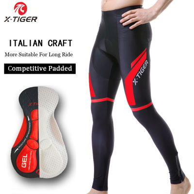 X-Tiger Cycling Pants With 5D Gel Pad Cycling Tights Summer Breathable Bike Bib Pants Hight Elasticity Downhill Bicycle Trousers