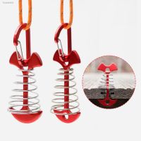 ☃ 1Pc Spiral Shaped Spring Octopus Deck Peg With Carabiner Hook Windproof Rope Buckle Tent Hooks Board Pegs For Camping Hiking