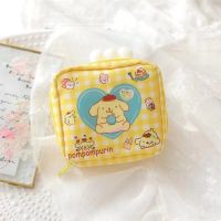 สไตล์ใหม่ Sanrio ถุงเก็บลายการ์ตูน Kuromi Hello Kitty Cinnamoroll Dompet Koin ที่ใส่กล่องเก็บพร้อมหมอนอนามัยผู้หญิง Tas Kosmetik แบบพกพา