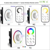 ☂❦✒ BC Wall-Mounted knob led Switch Single color CCT RGB Rotary Dimmer Controller RF Wireless Remote for led stirp DC12V-24V