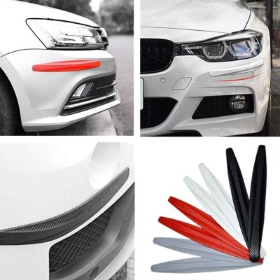 ：》{‘；； 2Pcs Universal Car Bumper Protector Strip Carbon Fiber Pattern Protection Strip Body Scratch Decoration Protection Sticker
