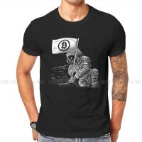 BTC Crypto Miner Moon เสื้อยืดสำหรับผู้ชายเสื้อยืดคอกลมแขนลำลองขาสั้นพิมพ์ลายแฟชั่นเสื้อผ้าฝ้าย100% ฤดูร้อนคอกลมใหม่ขายส่งราคาถูกเสื้อยืดตลก