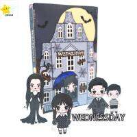 QBHDIA งานทำมือ หนังสือเงียบสงบวันพุธ addams กระดาษสำหรับตกแต่ง มอนเตสซอรี่ หนังสือวันพุธที่วุ่นวาย DODO Book แต่งตัวขึ้น บัญชีแยกประเภทมือ สาวๆ