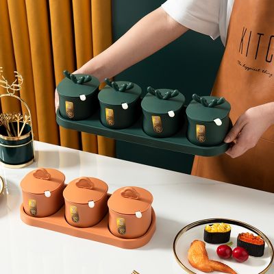 hotx【DT】 1 Set Spice Jar Seasoning Containers With Storage Condiment Bottle Gadgets Accessories