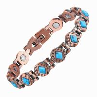 Oktrendy Natural Gem Stone Copper Magnetic Bangle Bracelet Women Pure Copper Magnetic Bracelet healing Chain Wristband