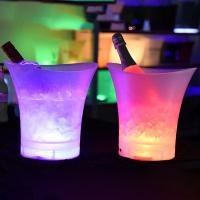 5L Colorful LED Glowing Ice Bucket KTV Bars Wine Champagne Beer Cooler Barware Buckets Coolers Ice Bags