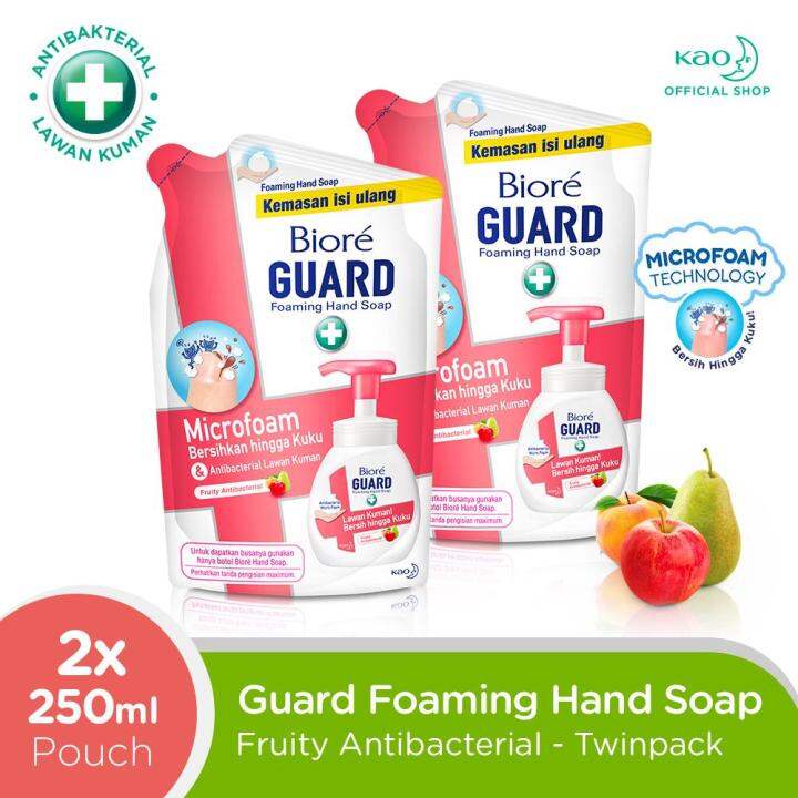 Biore Guard Foaming Hand Soap Fruity Antibacterial Refill 250 ml