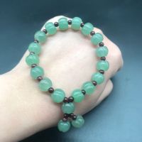 Jade pumpkin beads Bracelet Jewellery Bangle Green Gifts Fashion Charm Jadeite tie Natural Amulet
