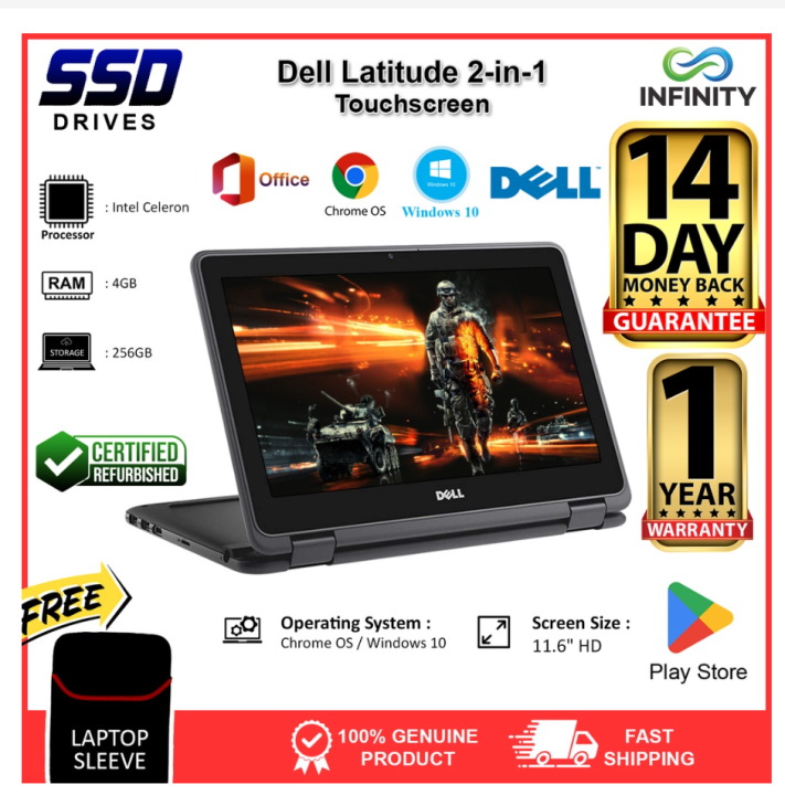 Dell Latitude 2-in-1 Touchscreen / Laptop / Chromebook / Intel® Celeron