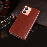 เคส2023สำหรับ VIVO Y36 5G เคสโทรศัพท์หนัง PU เหมาะสำหรับธุรกิจกระเป๋าเงินแบบกลับด้านได้ VIVOY36กระเป๋าครอบพร้อมอุปกรณ์เสริมกระเป๋าเก็บบัตร