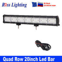 Quad Row LED Bar 20 inch Spot LED Light Bar for Truck Car Tractor Truck SUV A 12V 24V High Power Offroad Lights