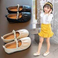 Girls small leather shoes soft-soled Peas shoes 2023 new Korean version of the baby girls all-match single shoes fashion western style princess shoes