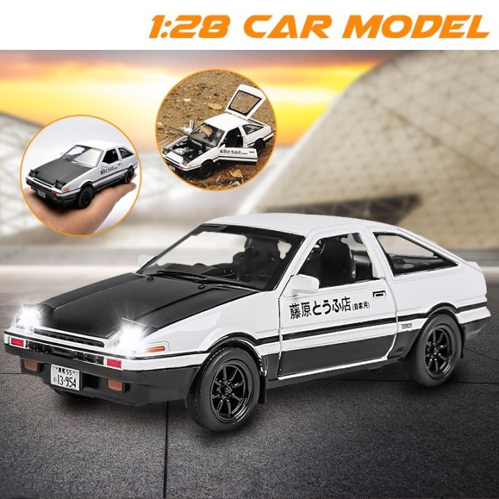 ใหม่128เริ่มต้น-d-toyota-ae86รถ-diecasts-ของเล่นรถการ์ตูน-miniature-scale-รุ่นรถดึงกลับของขวัญเด็ก