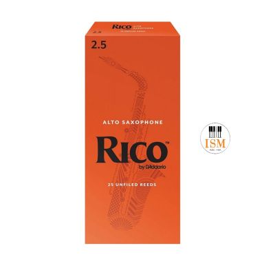 Rico ลิ้นอัลโต แซกโซโฟน กล่องส้ม Alto saxophone reeds orange box NO 2.5 (กล่องละ 25 อัน)