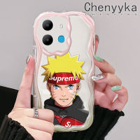 เคส Chenyyka สำหรับ Infinix Smart 6 HD Smart 6 Plus Smart 7เคสการ์ตูนเด็กผู้ชายมีลวดลายเนื้อครีมขอบเป็นคลื่นเคสมือถือกันกระแทกแบบใสนิ่มเคสโปร่งใสลายกล้องถ่ายรูปฝาครอบป้องกันซิลิกาเจลที่สร้างสรรค์