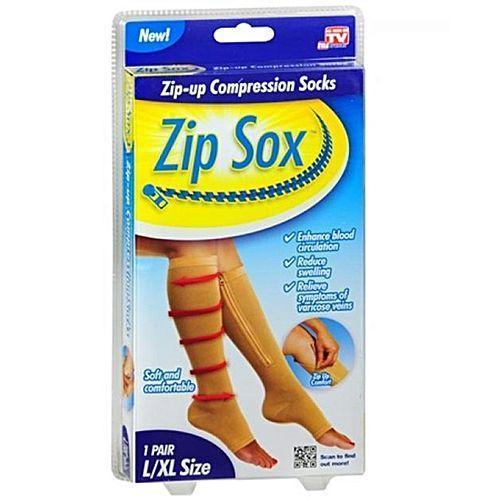 zip-sox-ถุงน่องมีซิปใส่สบาย-ถุงน่องซัพพอร์ทมีซิปช่วยลดการเกิดเส้นเลือดขอด-ลดอาการเมื่อยล้าเท้าจากการเดินหรือยืนเป็นเวลานาน