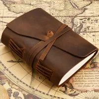 [COD] The first layer of crazy horse leather retro travelers notebook genuine notepad handmade loose-leaf book diary