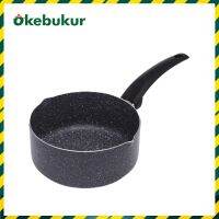 OKEBUKUR MILK POT หม้อเคลือบหินอ่อน มีด้ามจับ ขนาด 18CM ประกอบอาหารไม่ติดหม้อ เคลือบหินอ่อน เช็ดล้างทำความสะอาดได้ง่าย