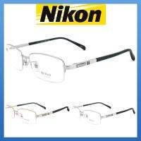 Nikon แว่นตารุ่น NC-1338 C-1 สีทอง Rectangle ทรงสี่เหลี่ยมผืนผ้า กรอบเซาะร่อง ขาสปริง วัสดุ สแตนเลส สตีล (สำหรับตัดเลนส์) Gouging frame Eyeglass Spring legs Stainless Steel material Eyewear Top Glasses ทางร้านเรามีบริการรับตัดเลนส์