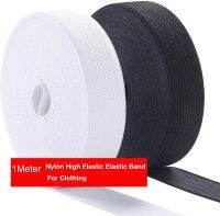 1Meter Length 15-60MM White Black Nylon Elastic Band Spandex Belt Trim Webbing Sewing Clothes Flex Cord for Shorts Skirt Trouse