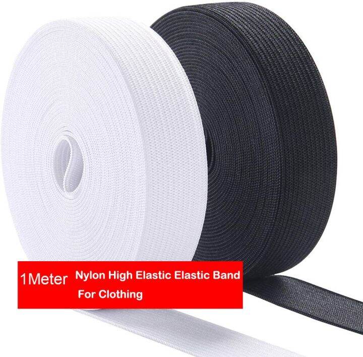 1Meter Length 1560MM White Black Nylon Elastic Band Spandex Belt Trim