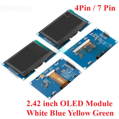 2.42นิ้วโมดูล OLED 2.42 "; 12864หน้าจอโมดูลจอแสดงผล LCD 128x64 SSD1309 spiiic อินเทอร์เฟซ I2C สำหรับ Arduino 4Pin 7Pin