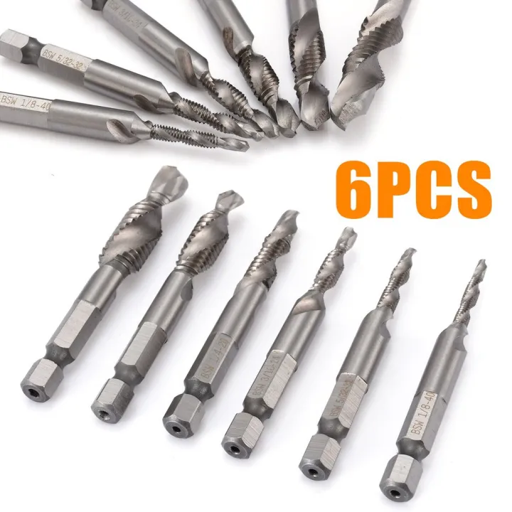 6 PCS THREAD TAP DRILL BITS SET Lazada PH