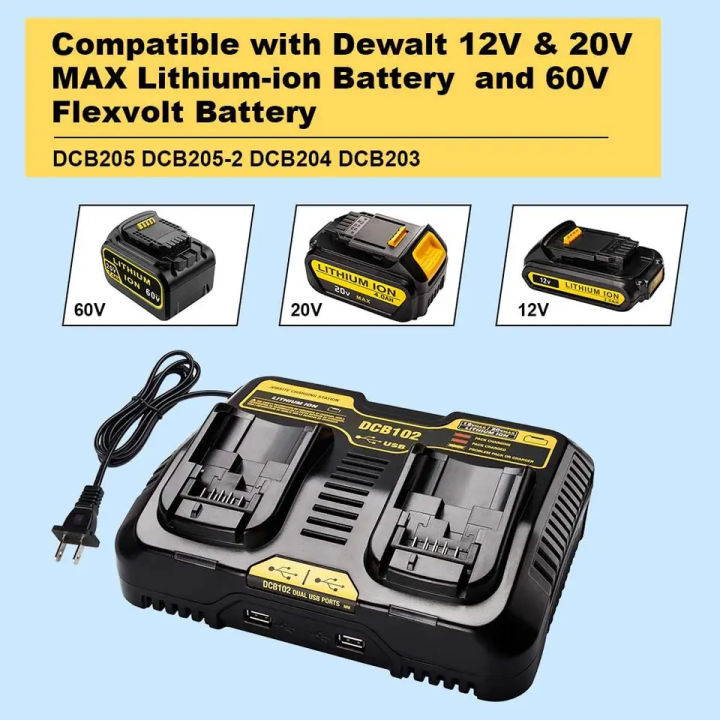 dcb102-dual-charger-4a-fast-charger-for-dewalt-12v-18v-20v-battery-charger