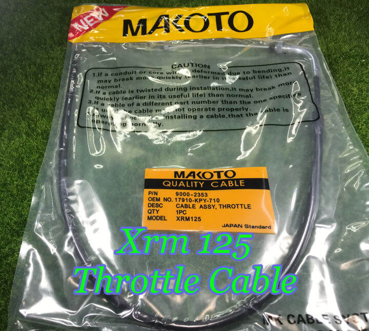 XRM125 Throttle Cable "Makoto" ( XRM 125) Lazada PH