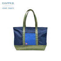 DAPPER x LEISURE PROJECTS กระเป๋าถือ Colorblock Ripstop Tote Bag สีกรม