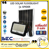 BEC Solar Floodlight LED รุ่น SPIDER 70w 120w Tri-Color (3 แสงในโคมเดียว) โคมไฟฟลัดไลท์ สปอร์ตไลท์ IP65