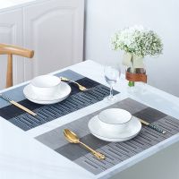 【CC】✻◇  Set of 4 Washable Placemats for Dining Table Non-slip Placemat In Accessories Cup Coaster Wine