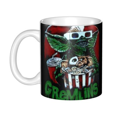 Customized Gremlins Coffee Mugs DIY Gizmo 80s Movie Mogwai Horror Retro Ceramic Milk Tea Cup Outdoor Work Camping Cups