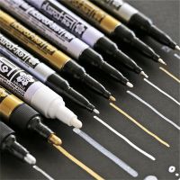 [HOT BYIIIXWKLOLJ 628]ปากกามาร์กเกอร์ซากุระสีทองสีเงินสีขาวขนาด0.7/1/2มม. แปรงทาน้ำมันหน้ากากกันน้ำสำหรับมือถือยางรถยนต์สีแก้วซีดีแปรงทาน้ำมันแปรงปากกาสำหรับศิลปินอุปกรณ์วาดภาพ