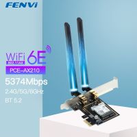 FENVI 5374Mbps Wifi Wifi 6E Intel AX210 2.4G/5G/6Ghz PCIE อะแดปเตอร์ Wifi ไร้สายบลูทูธ5.3เครือข่าย802.11AX การ์ด Wi-Fi Win10พีซี/11