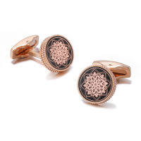 Cufflinks สำหรับผู้ชาย TOMYE XK20S030แฟชั่นรอบ Rose en รูปปุ่มชุดลำลอง Cuff Links งานแต่งงานของขวัญเครื่องประดับ