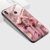 Mop Mall สำหรับ Honor 8 Lite Honor 8X เคสเคสกันกระแทกนิ่มกระจกเทมเปอร์การ์ตูนเจ้าหญิงยิ้มสูงสุด8X