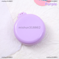 mishun318862 หวีผมขนาดเล็กพับได้พร้อมกระจกหวีนวดพกพาได้สำหรับผู้หญิงแปรงผมมาการองแอร์แบ็กเครื่องมือจัดแต่งทรงผมของขวัญ