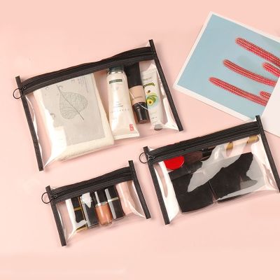 Makeup Bag Clear Organizer Cosmetic Bags Travel Portable Brush Case Storage Set PVC Transparent Pen Bag Bath Toiletry Wash Bag