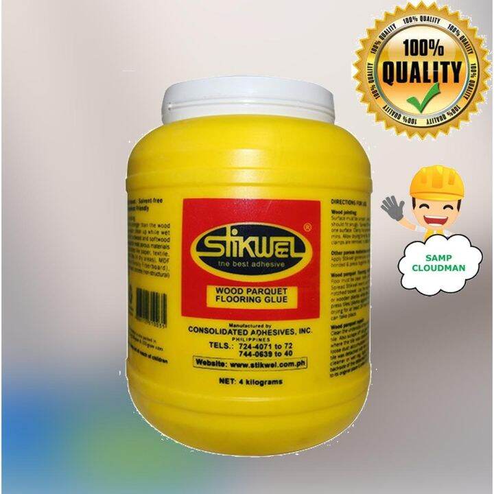 Stikwel Wood Glue / Flooring Glue Gallon Size 4 Kg Kilo / Adhesive
