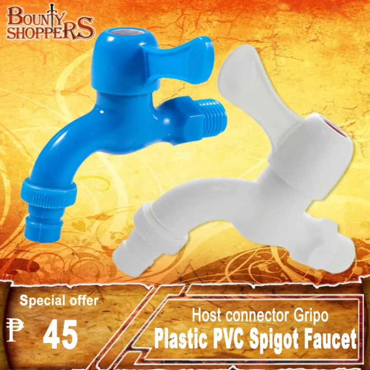 Multipurpose Plastic PVC Spigot Faucet with Hose Connector Gripo