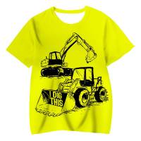 Kawaii 3D Print Car Tractor Kids T Shirt Summer Fashion Cartoon Casual T-shirt Boy Girl Unisex Childrens Clothing Tshirt Tops Cups